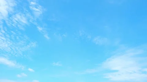 Fluffy clouds moving in the blue sky time-lapse Video stock 242641213