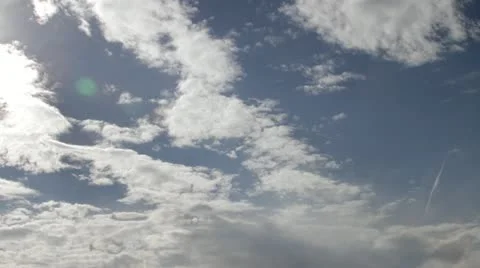 Fluffy clouds over Blue Sky Video stock 11638605