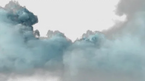 Fluffy Clouds Passing and Drifting Loop with Alpha Channel. Stock Footage 339828093