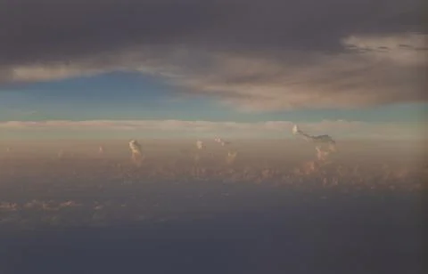 Fluffy clouds Foto stock