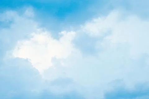 Fluffy clouds in sky Stock Photos