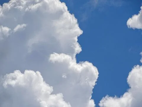 Fluffy clouds in the sky Stock Photos