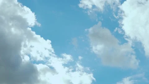 Fluffy Clouds in Sunshine in Timelapse Sunny Weather. Summer Sunny Skyscraper wi Stock Footage 220554447