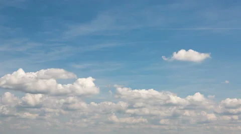 Fluffy clouds in time lapse Stock Footage 44162765