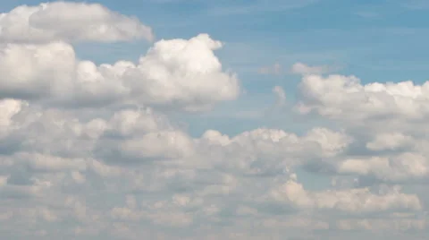 Fluffy clouds in time lapse Stock Footage 44177829