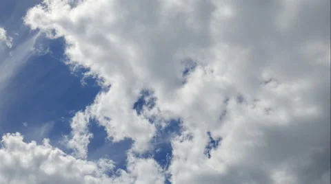 Fluffy clouds timelapse Stock Footage