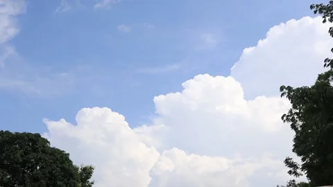 Fluffy clouds timelapse Stock Footage