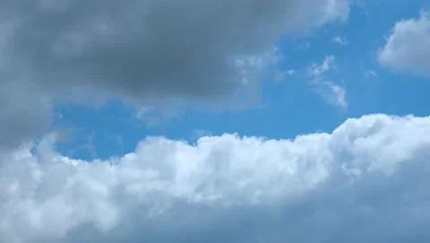 Fluffy clouds timelapse Stock Footage 204816247