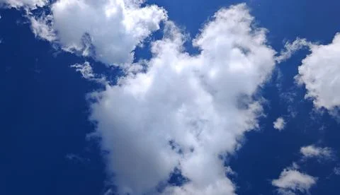 Fluffy Clouds Under Clear Blue Sky Photos