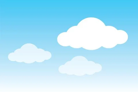 Fluffy clouds white on blue sky background, sky background with clouds white  Illustrazione stock