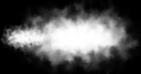 Fluffy Cloudscape Animation Isolated On Black Background Stock Footage 315991327