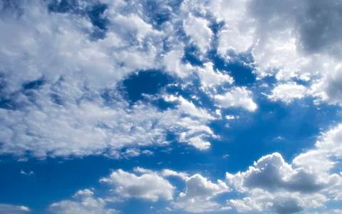 Fluffy cloudy blue sky scape 141 Stock Photos