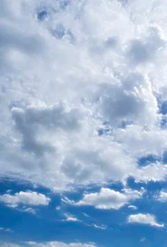 Fluffy cloudy blue sky scape 101 Stock Photos