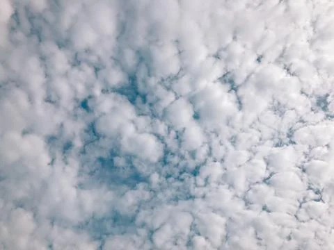 Fluffy, Cumulus Clouds Stockfoto's