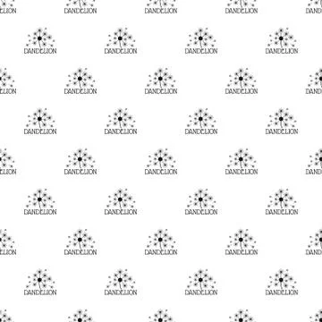 Fluffy dandelion pattern seamless Stock Illustration