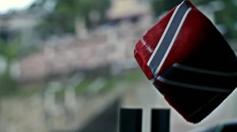 Fluffy dice slow mo driving trinidad 01 스톡 동영상 45921911