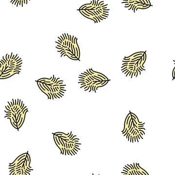 Fluffy feather soft vector seamless pattern Stock Illustration