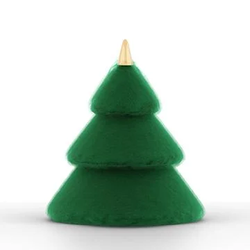 Fluffy felt Christmas Tree Stock Illustration