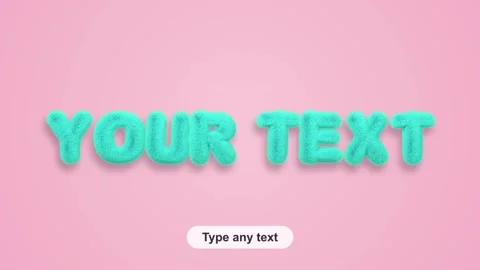 Fluffy Fur Text | 3D Soft Furry Letters Animation Toolkit Stock After Effects
