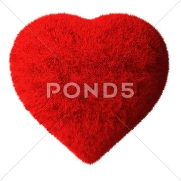 Fluffy heart Stock Photos
