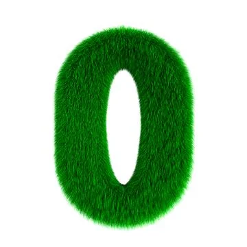 Fluffy number zero on white background. Isolated 3D illustration Stock-Illustration