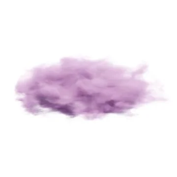 Fluffy Pink Cloud. 3D Render. Isolated On White Background. Stock Illustration