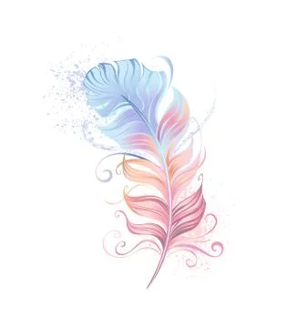Fluffy powder feather Stock Illustration
