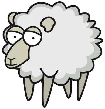 Fluffy sheep Stock Illustration