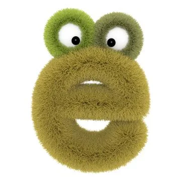 Fluffy small letter ?. Stock Illustration