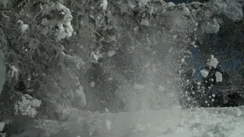 Fluffy snow Video stock 153524847
