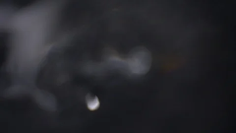 Fluffy snowflake melts under the microscope Stock Footage 105663215