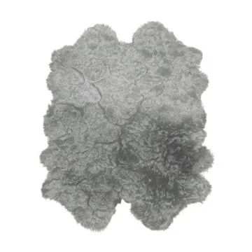 Fluffy soft skin of wool white color on a white background 3d rendering Illustrazione stock