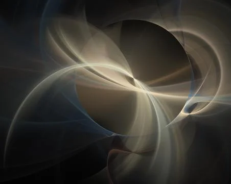 Fluffy spirals with glowing rays Stock Illustration