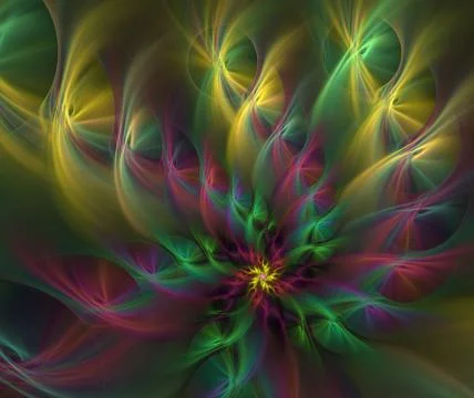 Fluffy spirals of stars with glowing rays Stock Illustration
