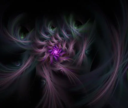 Fluffy spirals of stars with glowing rays Ilustración de archivo