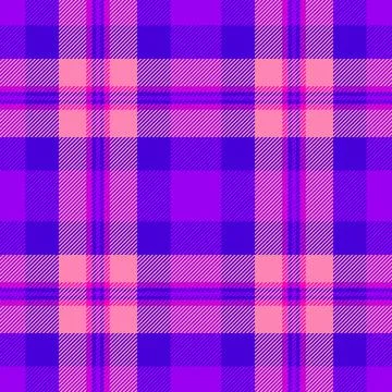 Fluffy tartan fabric vector, complexity background seamless check. Line pla.. Stock Illustration