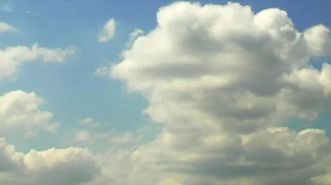 Fluffy time lapse clouds Stock Footage 35286766