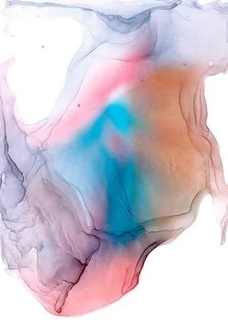 Fluffy translucent multicolor cloud like lush slug Stock Illustration