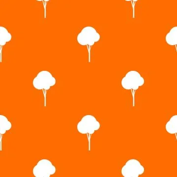 Fluffy tree pattern seamless Illustrazione stock