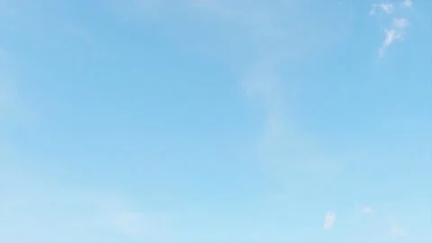 Fluffy White cloud on beautiful sunny clear blue sky background Stock Footage 159351682