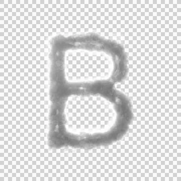 Fluffy White Cloud Letter B Stock Illustration