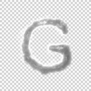 Fluffy White Cloud Letter G Stock Illustration