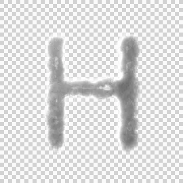 Fluffy White Cloud Letter H Stock Illustration