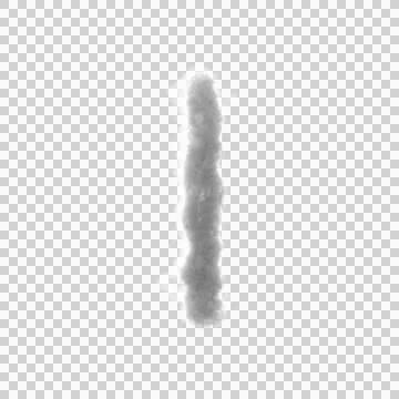 Fluffy White Cloud Letter I Stock Illustration