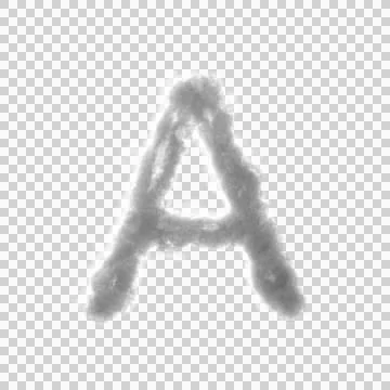 Fluffy White Cloud Letter  A Stock Illustration