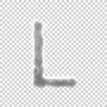 Fluffy White Cloud Letter L Stock Illustration