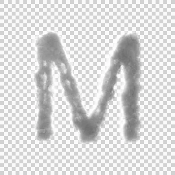 Fluffy White Cloud Letter M Stock Illustration