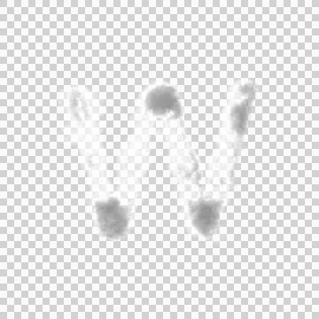 Fluffy White Cloud Letter W Stock Illustration