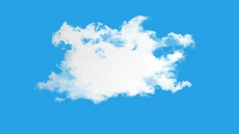 Fluffy white clouds drifting slowly across a vibrant clear blue sky Video stock 335495282