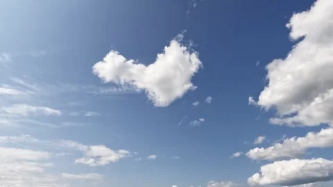 Fluffy White Clouds Floating Gently Stock Footage 311453402